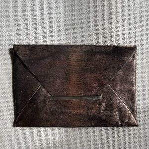 Bronze and Black Envelope Clutch